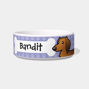 Comedero Personalizado Dachshund (pelo largo)