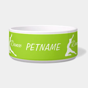 Comedero Personalizado de baile tazones de mascota de texto