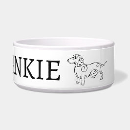 Comedero Personalizado de diseño de perro de Dachshund