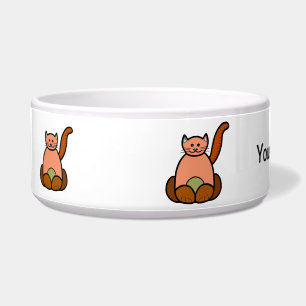 Comedero Personalizado de gato marrón