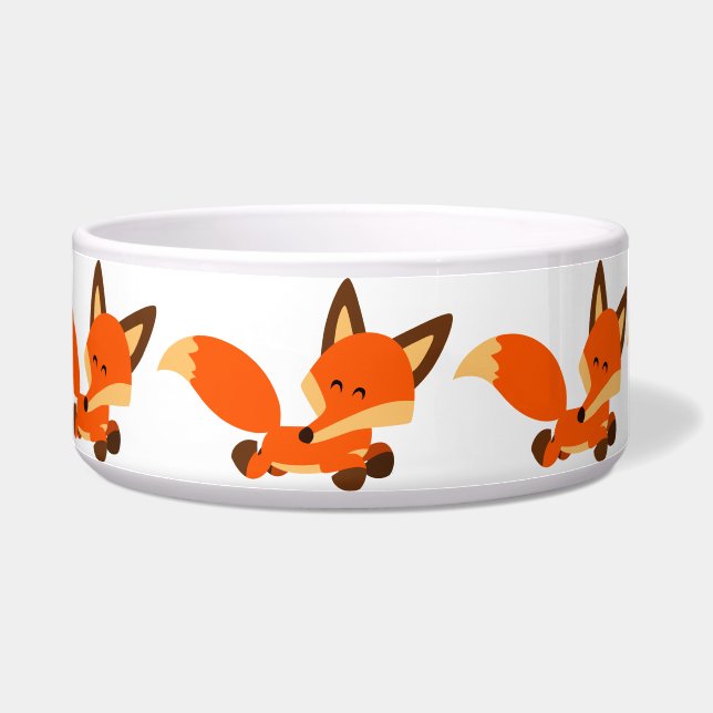 Comedero Personalizado de la Flota Cute Fox Pet Bowl (Izquierda)