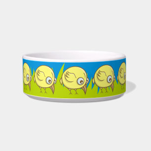 Comedero Personalizado de pájaro amarillo