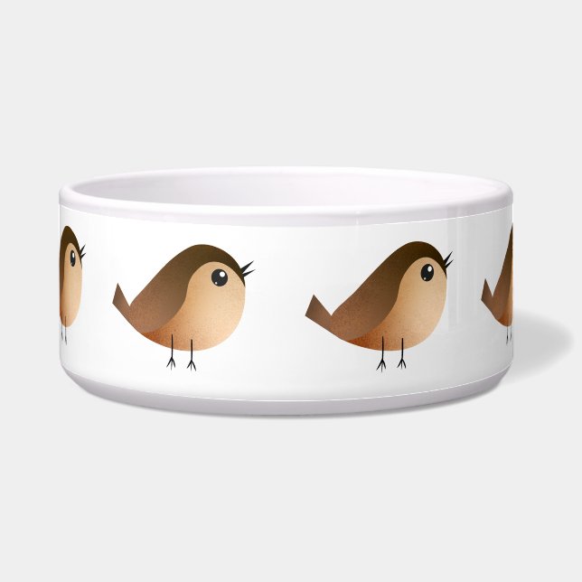 Comedero Personalizado de pájaro de Sparrow (Frente)