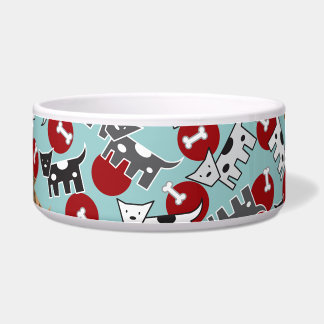 Comedero Personalizado encontró Doggies y Huesos Cute Diver