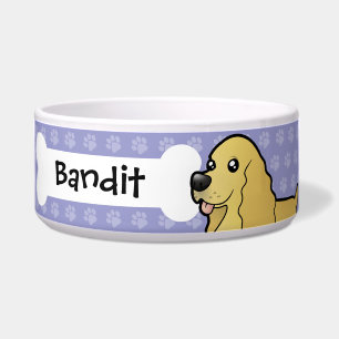 Comedero Personalizado estadounidense Cocker Spaniel