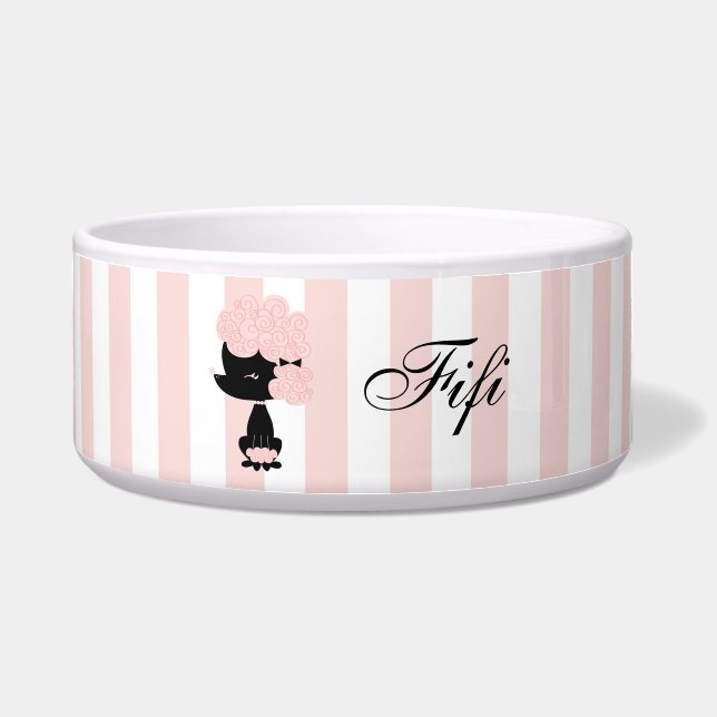 Comedero Personalizado Francés Poodle (Frente)