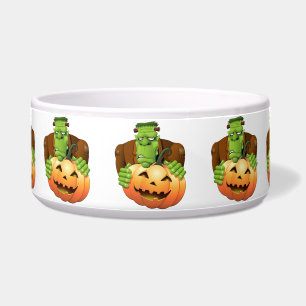 Comedero Personalizado Frankenstein con Calabaza