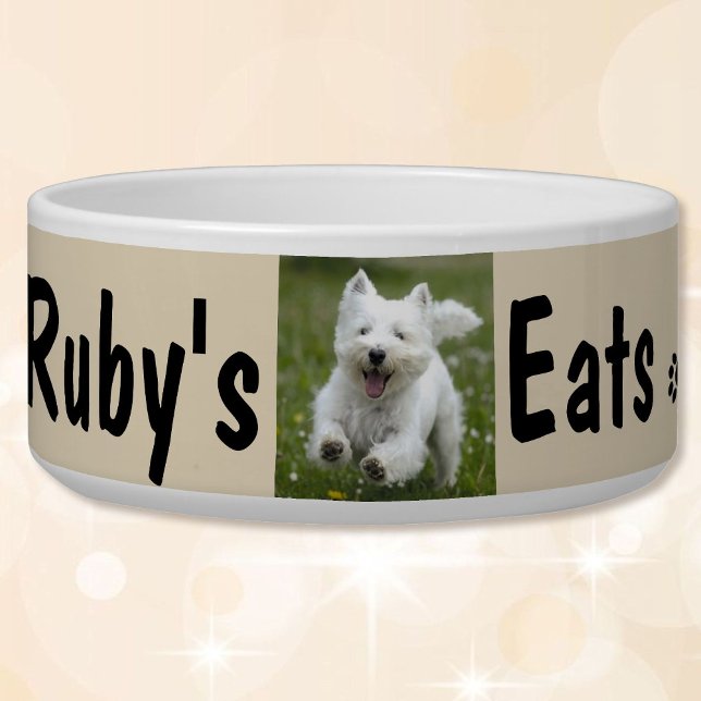 Comedero Personalizado La foto y el nombre de tu perro se p (Subido por el creador)