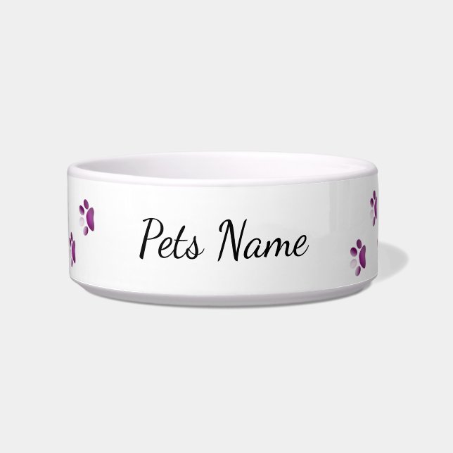 Comedero Personalizado Mascota Nombre Mascota de impresión  (Frente)
