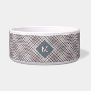 Comedero Personalizado Monograma Tapado / Patrón Tartán
