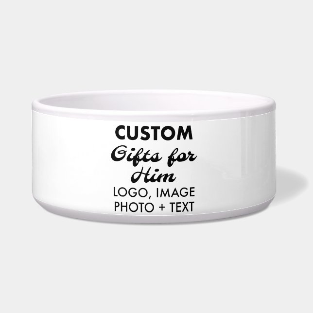 Comedero Personalizado personalizado Gran Mascota Tazón de  (Frente)