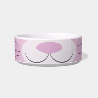 Comedero Personalizado rosado de Cute Kitten Face Bowl