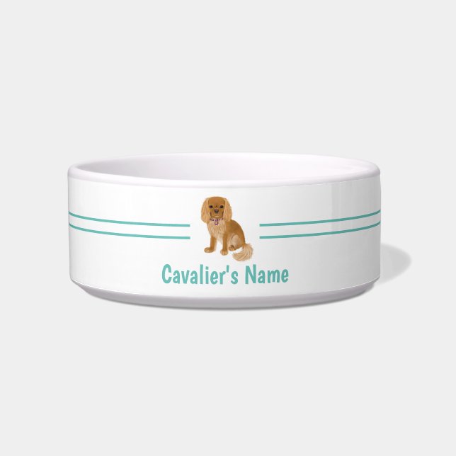Comedero Personalizado Ruby Cavalier King Charles Spaniel D (Frente)