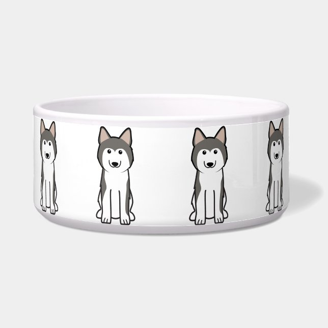 Comedero Personalizado Siberian Husky Dog (Frente)