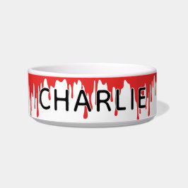 Comedero Personalizado Spooky Guay Perfora sangre Gato Hall