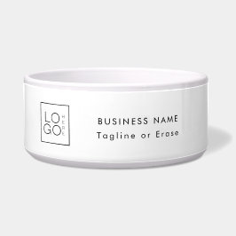 Comedero Personalizado Square Business Logo Blanco Minimali