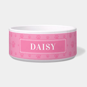 Comedero Personalizado Su Perro Nombre Bebé Papas rosadas T