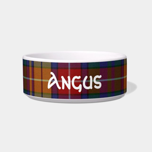 Comedero Personalizado Tartan Plaid Pet Bowl (Frente)