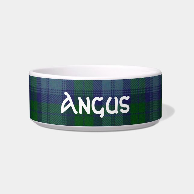 Comedero Personalizado Tartan Plaid Pet Bowl (Frente)