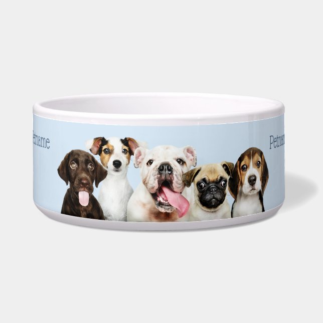 Comedero Personalizado texto Cute Puppies (Frente)