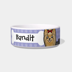 Comedero Personalizado Yorkshire Terrier (pelo largo con ar