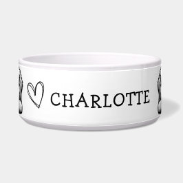 Comedero Personalizar de Peeking Labrador Tema blanco y neg