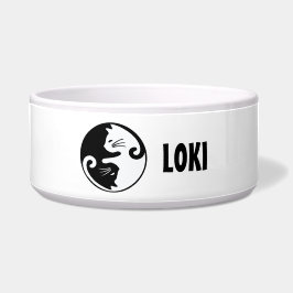 Comedero Personalized Ying Yang Cat