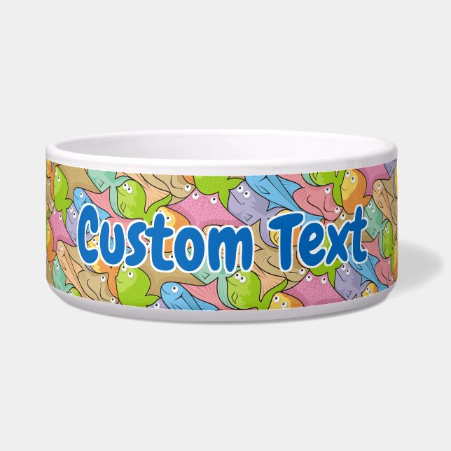 Comedero Pesca tazón personalizado (Frente)
