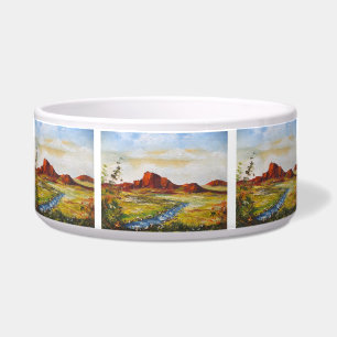 Comedero Pet Bowl Ann Hayes pinta Canyan de rock rojo