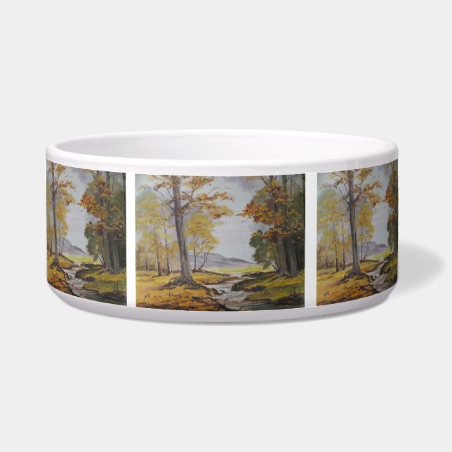 Comedero Pet Bowl Ann Hayes pintando la corriente forestal (Frente)