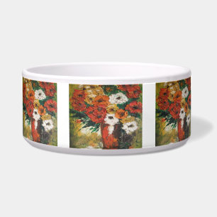 Comedero Pet Bowl Ann Hayes Pintando la mezcla de flores ro