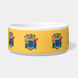 Comedero Pet Bowl con bandera del estado de Nueva Jersey