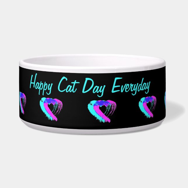 Comedero Pet Bowl Corazón rosa y azul (Frente)