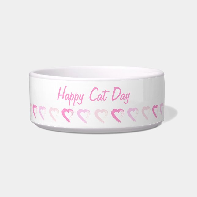 Comedero Pet Bowl Corazones rosados (Frente)