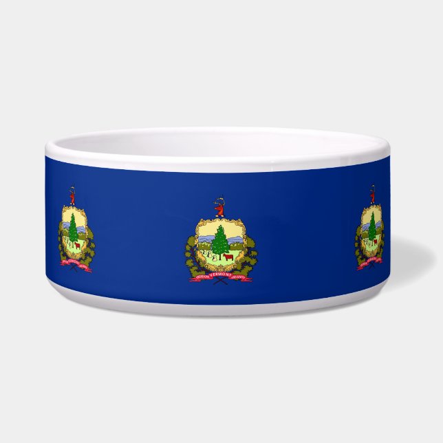 Comedero Pet Bowl de la bandera del estado de Vermont (Frente)