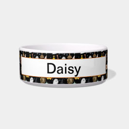 Comedero Pet Bowl de la Biblioteca personalizado de Hallowe