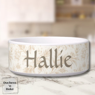 Comedero Pet Bowl - Ivory Botanical, Personalized 