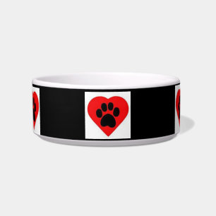 Comedero Pet Bowl Paw Heart