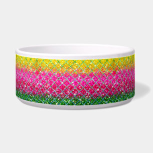 Comedero Piel de serpiente rosa purpurina