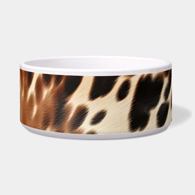 Comedero Piel de vaca Blanco Marrón Vocero Occidental (Frente)