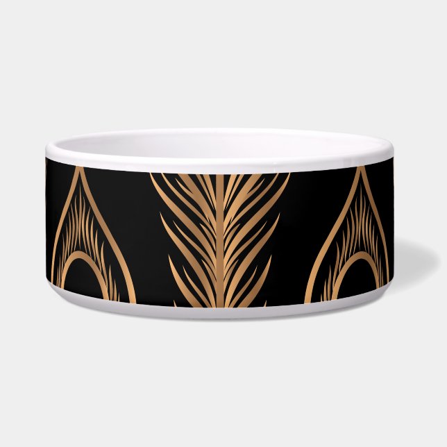 Comedero Pies De Pavo Real, Patrón Oriental De Lujo. (Frente)