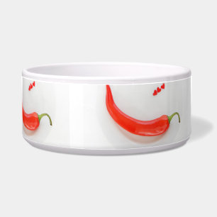 Comedero Pimienta caliente Corazón rojo blanco