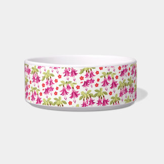 Comedero Pink Fuchsia Floral Pattern – Retro Botanical