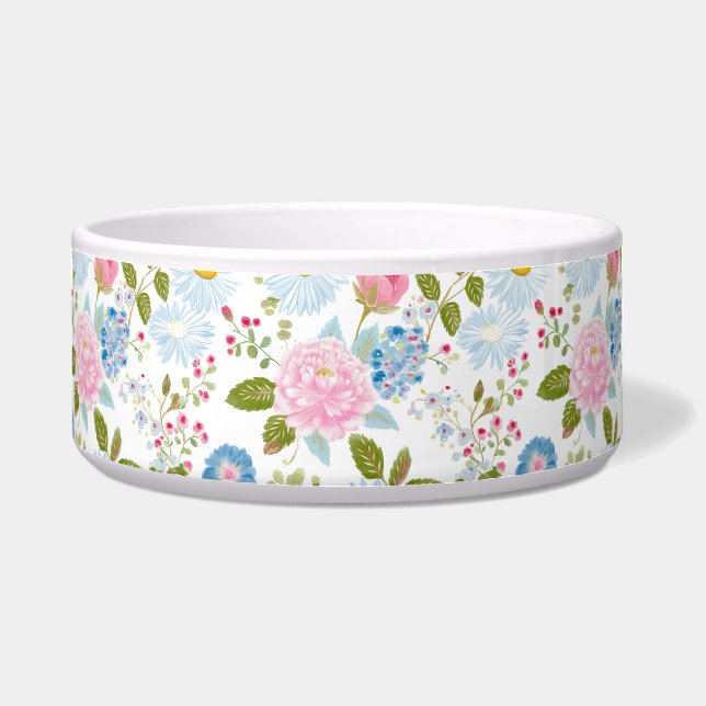 Comedero Pink Peonies Pattern  (Frente)