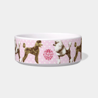Comedero pink poodle design napf