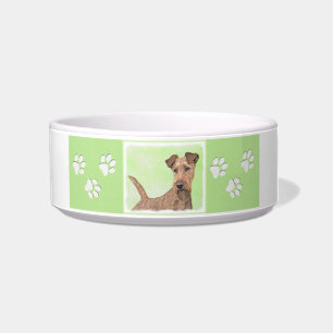 Comedero Pintado Terrier Irlandés - Arte de Perro Original.