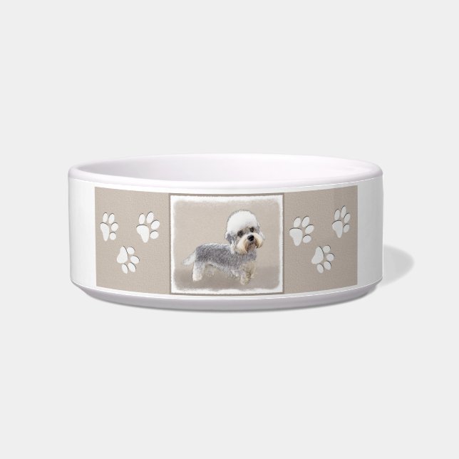 Comedero Pintura Dandie Dinmont Terrier Original Perro Arte (Derecha)