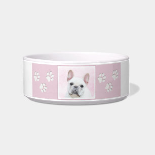 Comedero Pintura de Bulldog francés (crema/blanco) - Arte d
