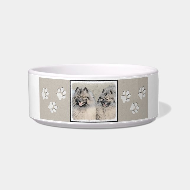 Comedero Pintura de Keeshond Brothers - Arte Perro Original (Derecha)