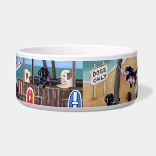 Comedero Pintura de Labradors de las vacaciones de verano